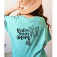 Boston Terrier Dog Bostie Mom Idea For Women Women's Comfort Colors T-Shirt Back Print Chalky Mint