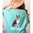 Boston Terrier Dog Dad Boston Terrier Dog Lovers Women's Comfort Colors T-Shirt Back Print Chalky Mint