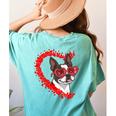 Boston Terrier Dog Mom Dad Valentine’s Day Pet Lover For Men Women Kids Women's Comfort Colors T-Shirt Back Print Chalky Mint