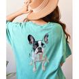 Boston Terrier Dog Motif Pet Art Boston Terrier Men Women Kids Women's Comfort Colors T-Shirt Back Print Chalky Mint