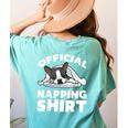 Boston Terrier Dog Official Sleeping Shirt Men Women Kids Women's Comfort Colors T-Shirt Back Print Chalky Mint