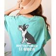 Boston Terrier Dog Owner Grandma Women's Comfort Colors T-Shirt Back Print Chalky Mint