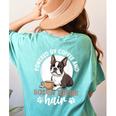 Boston Terrier Dog Women's Comfort Colors T-Shirt Back Print Chalky Mint