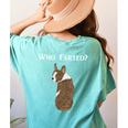 Boston Terrier Who Farted Women's Comfort Colors T-Shirt Back Print Chalky Mint