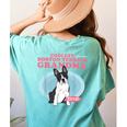 Boston Terrier Grandma Bostie Dog Owner Boston Terrier Men Women Women's Comfort Colors T-Shirt Back Print Chalky Mint