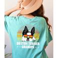 Boston Terrier Grandpa Dog Owner Boston Terrier Women's Comfort Colors T-Shirt Back Print Chalky Mint