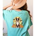 Boston Terrier Halloween Dog Lover Pumpkin Costume Women's Comfort Colors T-Shirt Back Print Chalky Mint