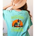 Boston Terrier Halloween Zombie American Gentleman Dog Lover Women's Comfort Colors T-Shirt Back Print Chalky Mint