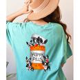 Boston Terrier Happy Pills T-Shirt Women's Comfort Colors T-Shirt Back Print Chalky Mint