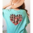 Boston Terrier Heart Valentine Boston Terrier Women's Comfort Colors T-Shirt Back Print Chalky Mint