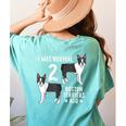 Boston Terrier Humor Bostie Dog Lover For Men Women Kids Women's Comfort Colors T-Shirt Back Print Chalky Mint