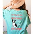 Boston Terrier Mom American Gentleman Dog Lover Mother's Day Women's Comfort Colors T-Shirt Back Print Chalky Mint