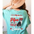 Boston Terrier Mom American Gentleman Dog Mother's Day Women's Comfort Colors T-Shirt Back Print Chalky Mint