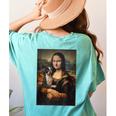 Boston Terrier Mona Lisa Painting Art Dog Mom Dad For Men Women Kids Women's Comfort Colors T-Shirt Back Print Chalky Mint