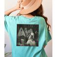 Boston Terrier Selfie With Ghosts Halloween Dog Lover Women's Comfort Colors T-Shirt Back Print Chalky Mint