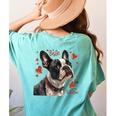 Boston Terrier Is My Valentine Cute Pet Dog Owner Valentine Women's Comfort Colors T-Shirt Back Print Chalky Mint