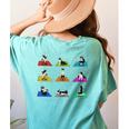 Boston Terriers Yoga Asana Pose And Meditation Women's Comfort Colors T-Shirt Back Print Chalky Mint