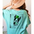 Cool Saint Patrick's Boston Terrier T Shirt For Dogs Lovers Women's Comfort Colors T-Shirt Back Print Chalky Mint