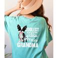 Coolest Boston Terrier Grandma Dog Women's Comfort Colors T-Shirt Back Print Chalky Mint