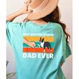 Cute Boston Terrier Best Boston Terrier Dad Ever Women's Comfort Colors T-Shirt Back Print Chalky Mint