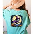 Cute Boston Terrier Halloween Costume Dog Lover Women Girls Women's Comfort Colors T-Shirt Back Print Chalky Mint
