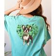 Cute Boston Terrier Shamrock St Patrick's Day Dog Lover Men Women Kids Women's Comfort Colors T-Shirt Back Print Chalky Mint