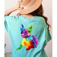 Dog Lover Boston Terrier Dog Colorful Boston Terrier Men Women Kids Women's Comfort Colors T-Shirt Back Print Chalky Mint
