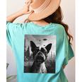 Dog Mom Dad Alien Selfie Boston Terrier UFO For Men Women Women's Comfort Colors T-Shirt Back Print Chalky Mint