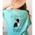 Life Is Better With A Boston Terrier Dog For Lover Women's Comfort Colors T-Shirt Back Print Chalky Mint