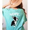 Love NOPE Boston Terrier Dog Lover Women's Comfort Colors T-Shirt Back Print Chalky Mint