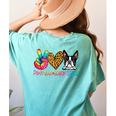 Peace Love Boston Terrier Tie Dye Dog Lover For Men Women Girls Kids Women's Comfort Colors T-Shirt Back Print Chalky Mint