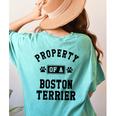 Property Of Boston Terrier Boston Terrier Shirt Women's Comfort Colors T-Shirt Back Print Chalky Mint