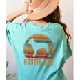 Retro Boston Terrier Dad Dog Owner Pet Bostie Father Women's Comfort Colors T-Shirt Back Print Chalky Mint