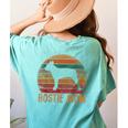 Retro Boston Terrier Mom Dog Mother Pet Bostie Mama Women's Comfort Colors T-Shirt Back Print Chalky Mint