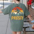 Bigfoot Sasquatch Prost Retro Bavarian Oktoberfest Men Women Women's Comfort Colors T-Shirt Back Print Moss