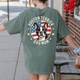 Boston Bull Terrier Women Boston Terrier Dog Mom Women's Comfort Colors T-Shirt Back Print Moss