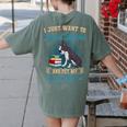 Boston Terrier American Gentleman Bibliophile Book Lover Women's Comfort Colors T-Shirt Back Print Moss