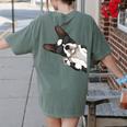 Boston Terrier Bostie Dog Kids Men Women's Comfort Colors T-Shirt Back Print Moss