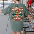 Boston Terrier My Christmas Spirit Dog Santa Claus X-Mas Women's Comfort Colors T-Shirt Back Print Moss