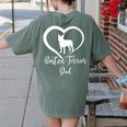 Boston Terrier Dad Cute Boston Terrier Silhouette Heart Premium Women's Comfort Colors T-Shirt Back Print Moss