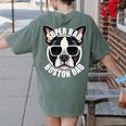 Boston Terrier Dad Father’s Day Dog Dad Men’s Women's Comfort Colors T-Shirt Back Print Moss