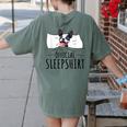 Boston Terrier Dog Lovers Sleepshirt Apparel Men Women Women's Comfort Colors T-Shirt Back Print Moss