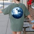 Boston Terrier Dog Moon Dog Mom Dad Women Men Dog Lovers Women's Comfort Colors T-Shirt Back Print Moss