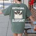 Boston Terrier Dog Official Sleepshirt Pajamas Nightgown For Men Women Girls Kids Women's Comfort Colors T-Shirt Back Print Moss