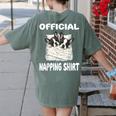 Boston Terrier Dog Official Sleepshirt Pajamas Nightgown For Men Women Kids Women's Comfort Colors T-Shirt Back Print Moss