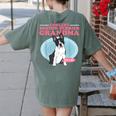 Boston Terrier Grandma Bostie Dog Owner Boston Terrier Men Women Women's Comfort Colors T-Shirt Back Print Moss