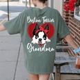 Boston Terrier Grandma Dog Owner Boston Terrier For Men Women Women's Comfort Colors T-Shirt Back Print Moss