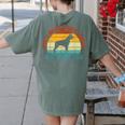 Being a Boston Terrier Grandpa Is Ruff Boston Terrier Women's Comfort Colors T-Shirt Back Print Moss