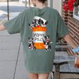 Boston Terrier Happy Pills T-Shirt Women's Comfort Colors T-Shirt Back Print Moss