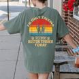 Boston Terrier Lover I'm Only Talking To My Dog Today Women's Comfort Colors T-Shirt Back Print Moss